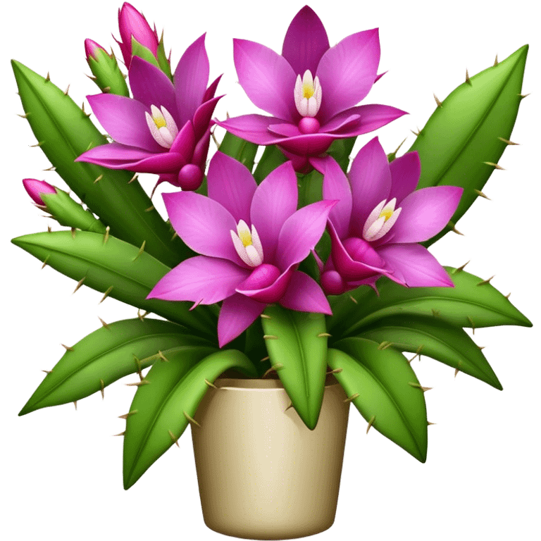 big bouquet Orchid Cactus, luxuriant, stem, leaf emoji