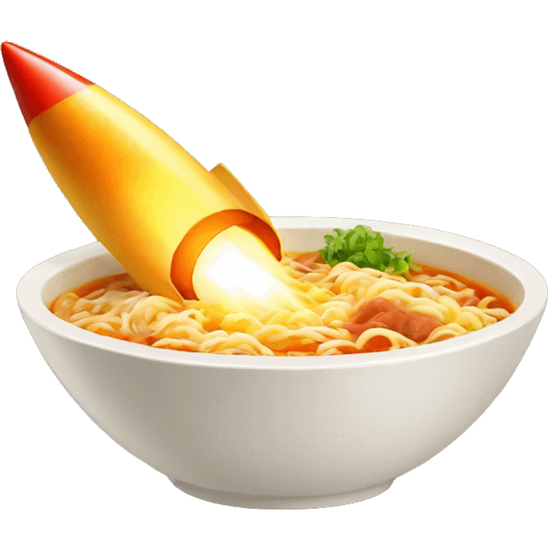 rocket in ramen bowl emoji