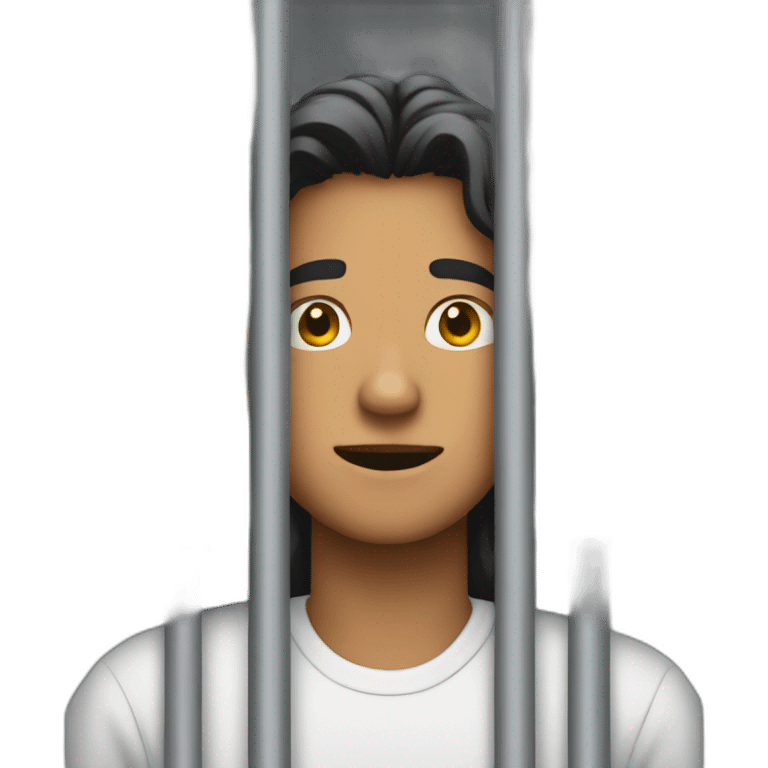 Person behind jail bars emoji