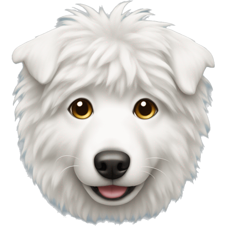 white fluffy dog emoji