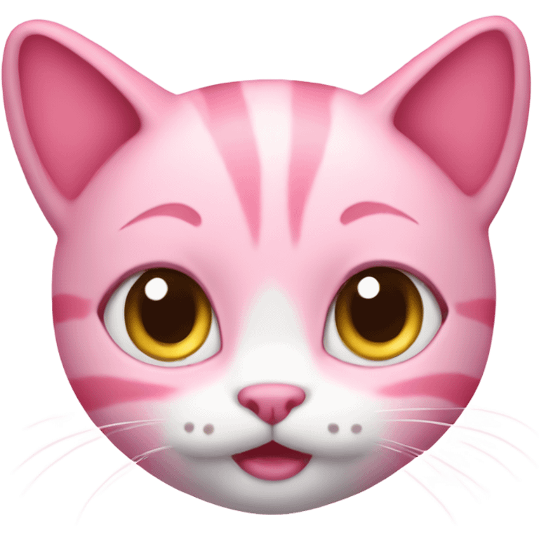 Cute pink cat emoji