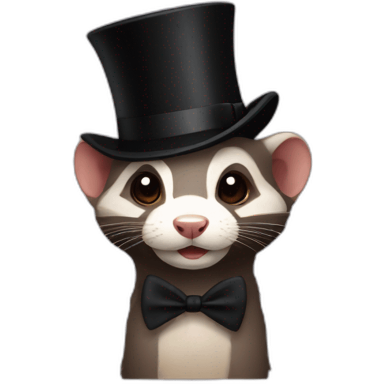 Ferret in top hat emoji