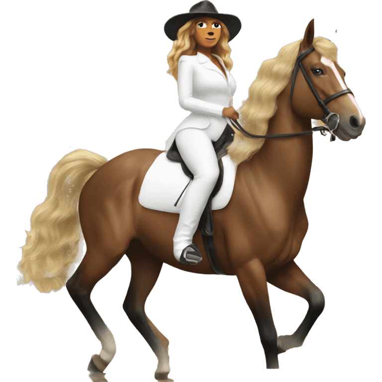 Beyonce on horse emoji