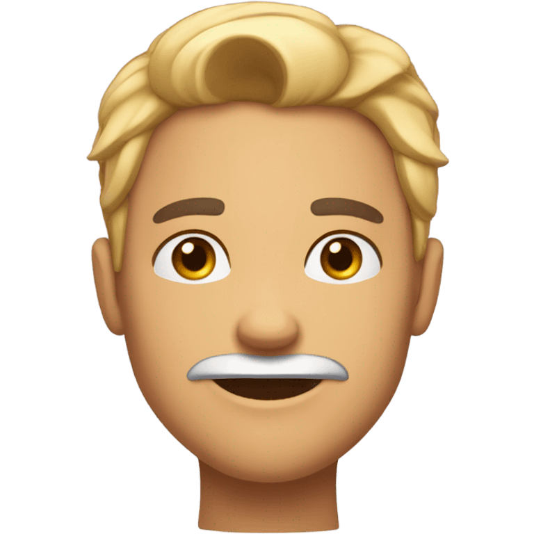 A character with half of the face male and half female emoji