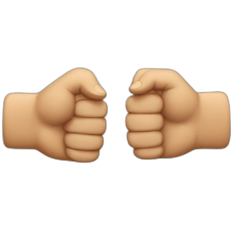 Fistbump done by two friends emoji