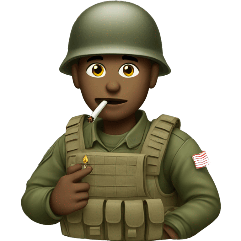 Soldier Smoking emoji