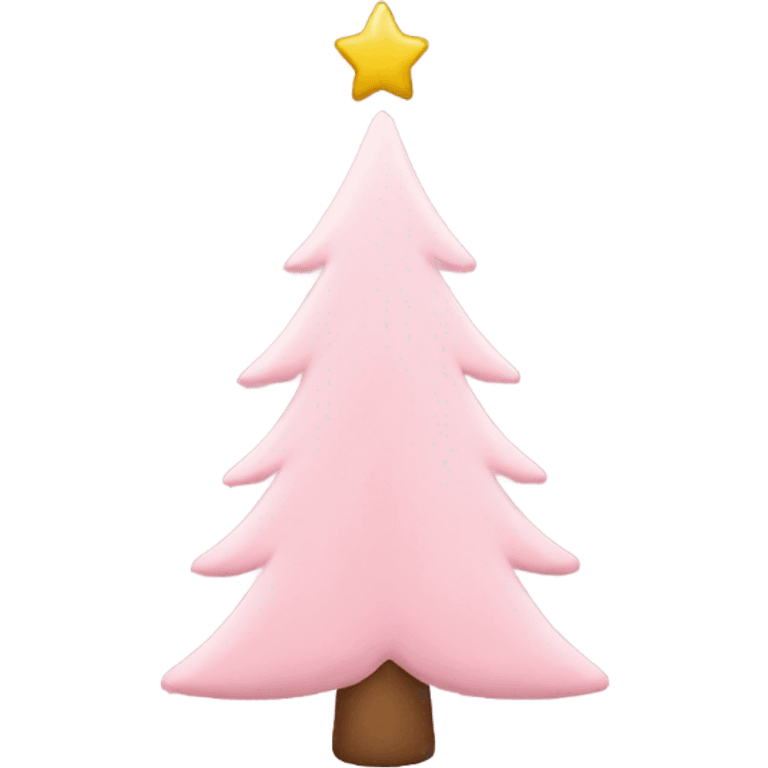 pastel pink christmas tree emoji