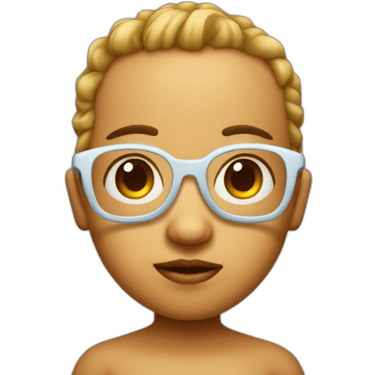 Bebé con gafas emoji