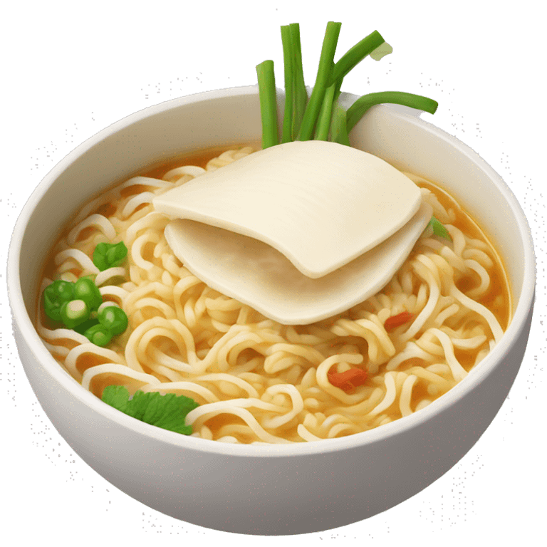 Chat qui mange des ramen emoji