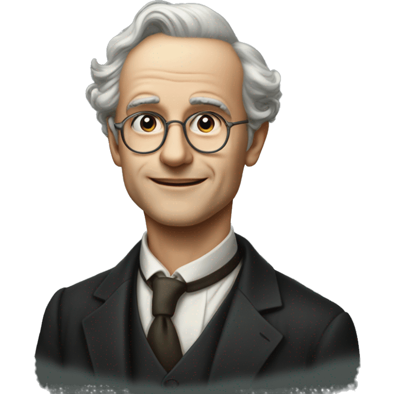 young European Nobel laureate of 1948, with dark heir  emoji