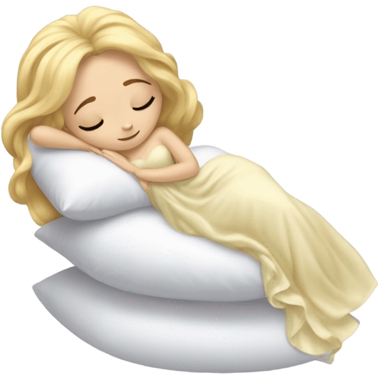 Blonde Princess asleep  emoji