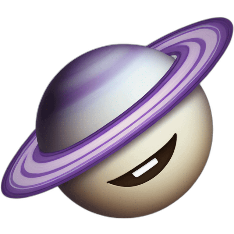 Grinning Saturn emoji