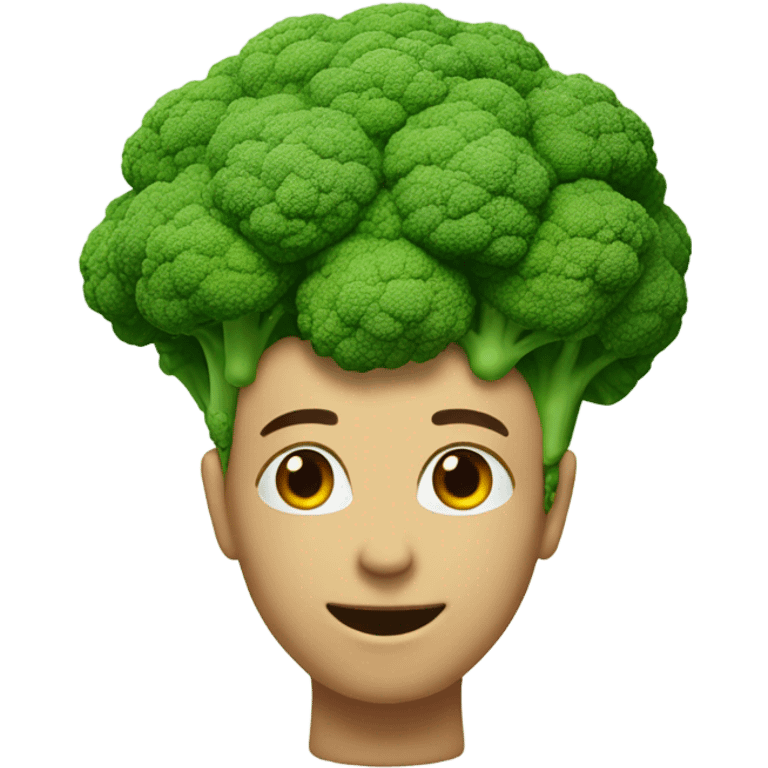 Person with broccoli head emoji