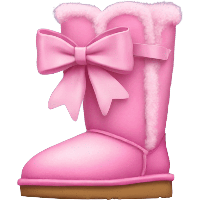 Pink uggs with a bow emoji