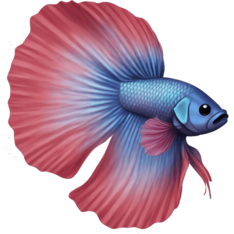 Over halfmoon Betta fish emoji