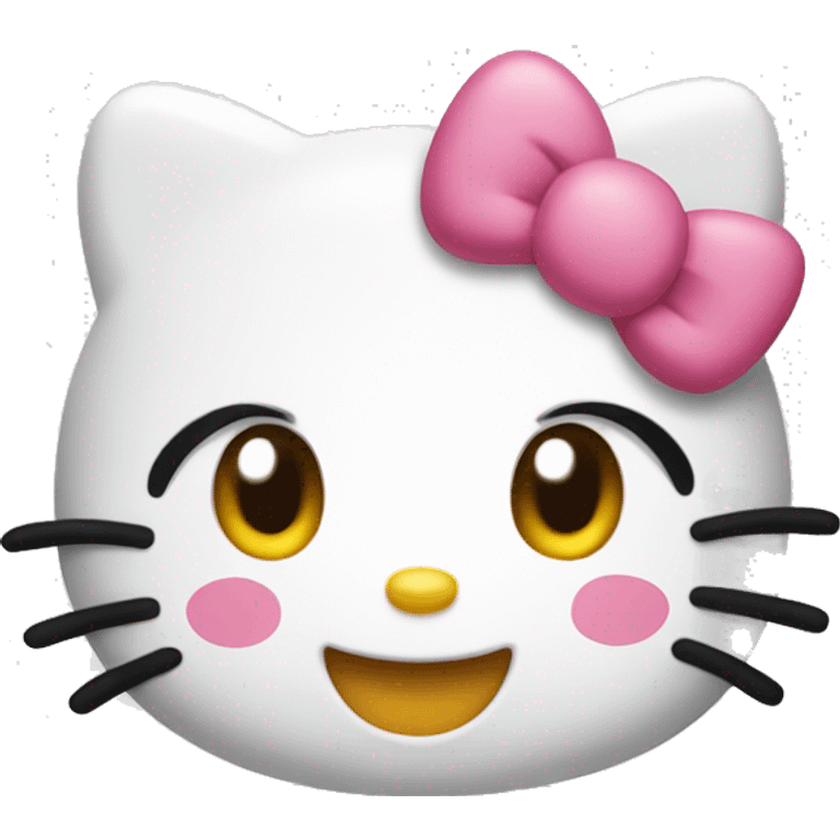 Hello kitty happy emoji