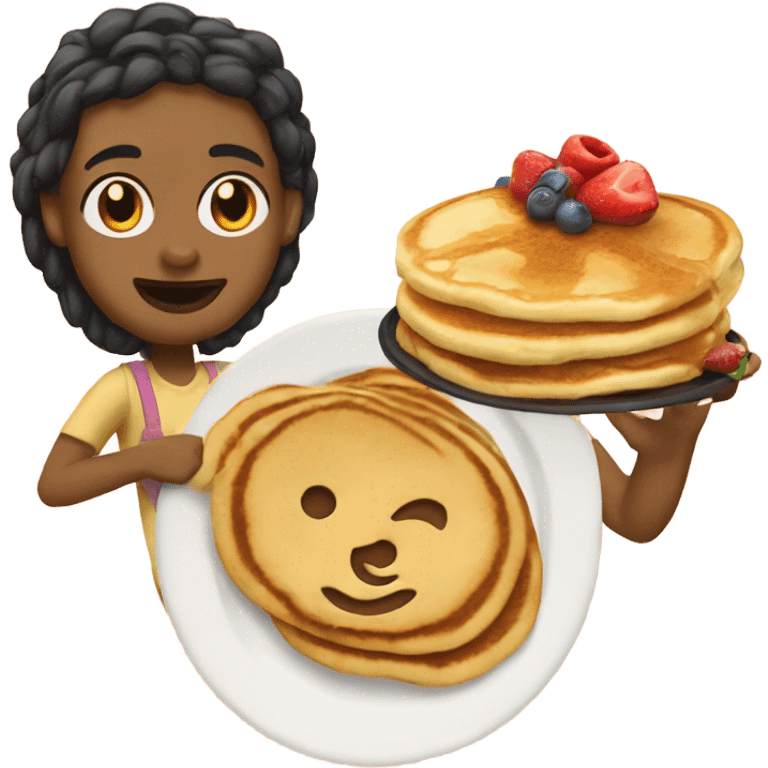 Peace love and pancakes emoji