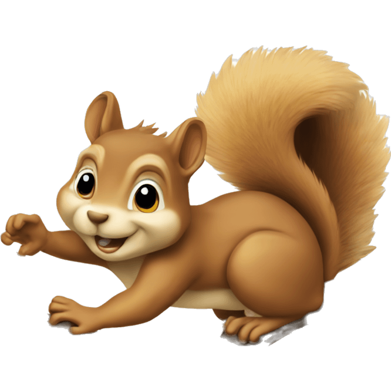 squirrel climbing a tree emoji