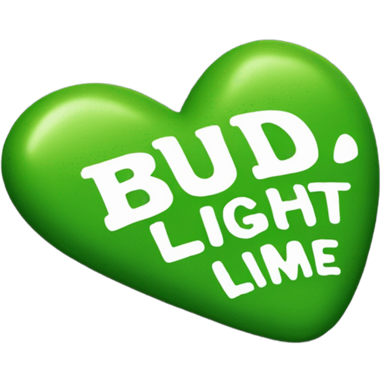 One of those chalky candy heart that reads Bud Light Lime emoji