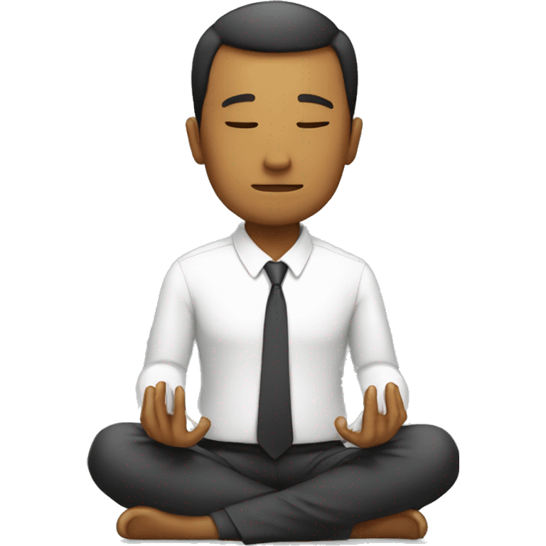 businessman meditating emoji