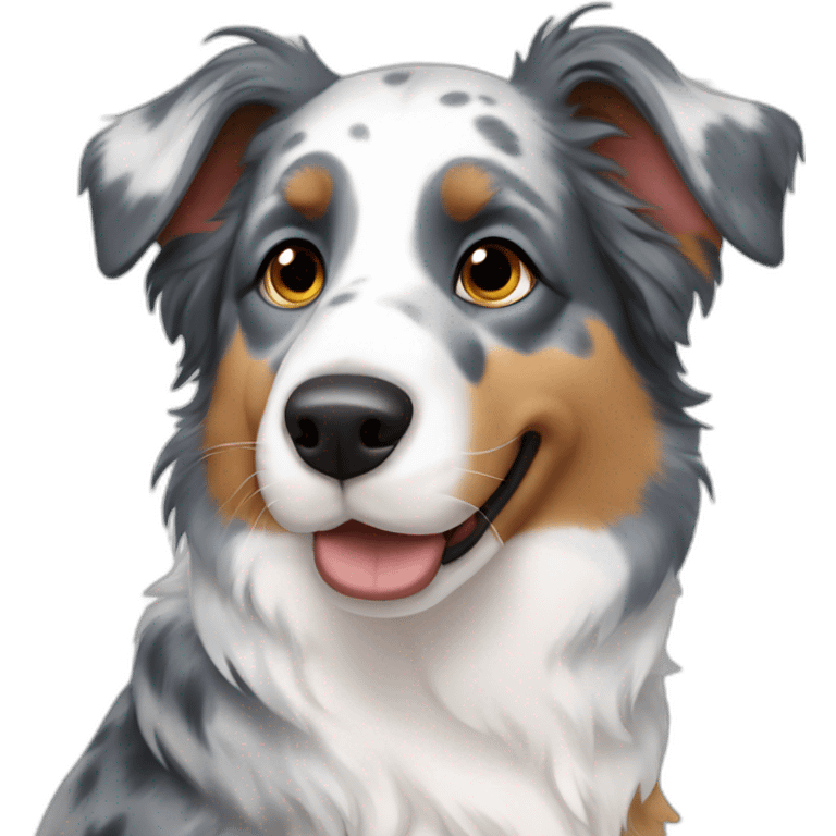 Australian sheperd blue merle emoji