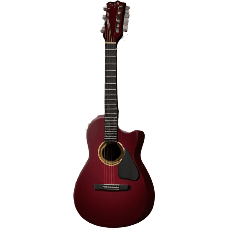 Red wine color  guitar with roses and add the walking dead logo emoji