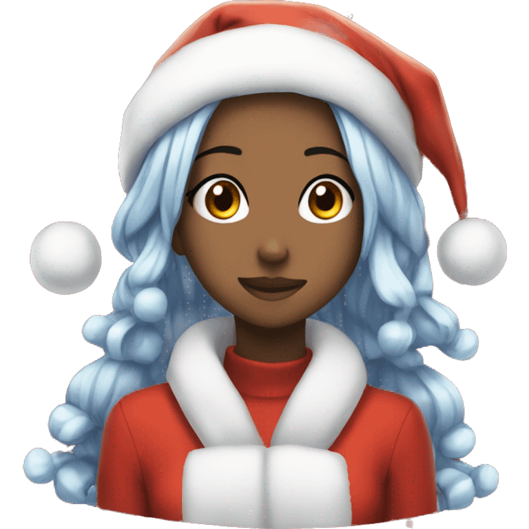 Anime girl Christmas emoji