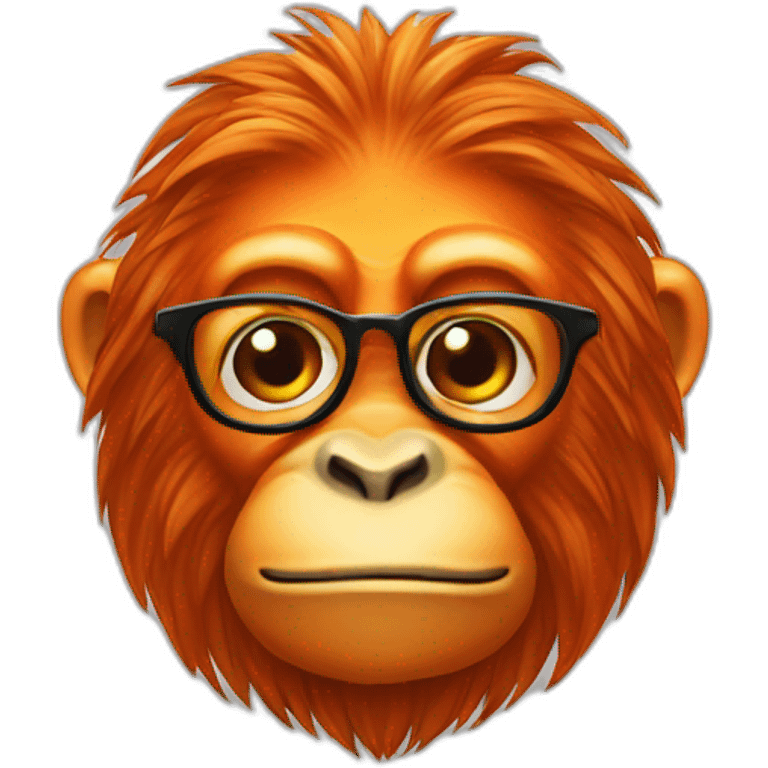 Orang outant avec des lunettes de soleil emoji