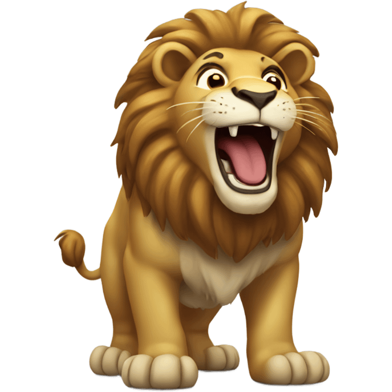 Lion laughing rotfl emoji