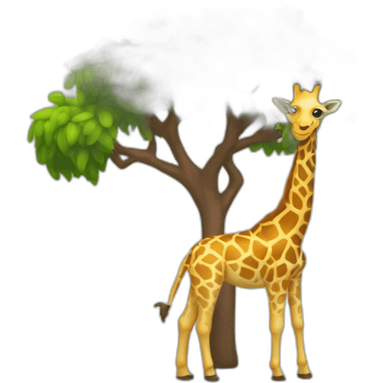 Giraffe tree emoji