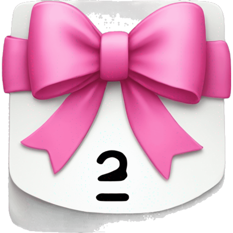 calendar with pink bow emoji