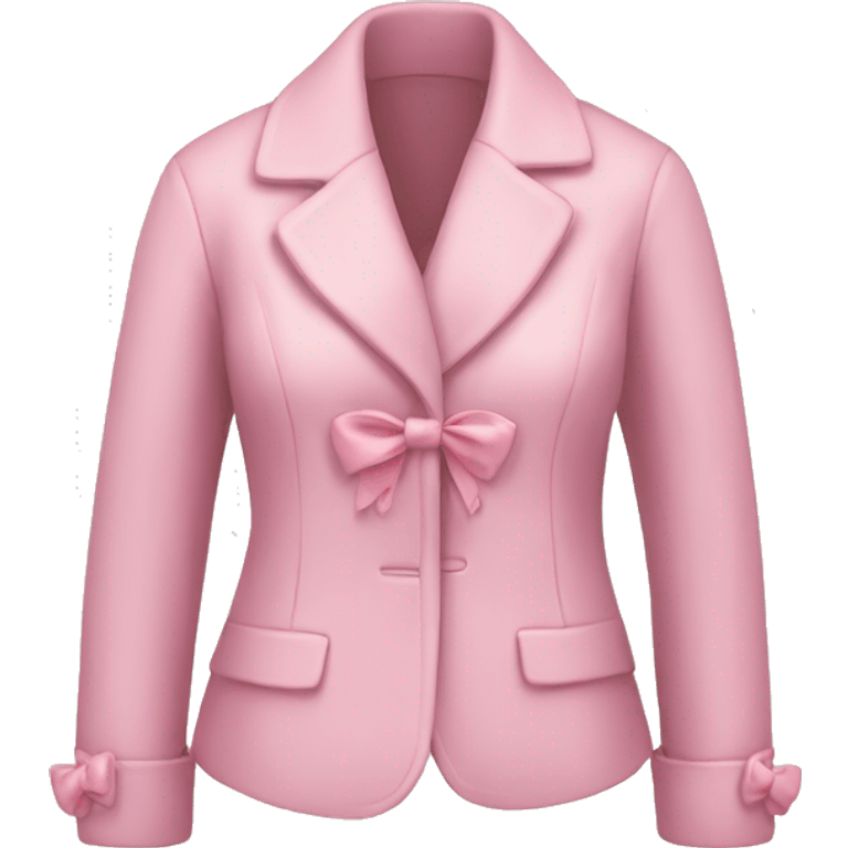 Denic jacket with soft pink bow emoji