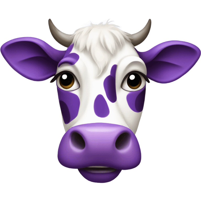 Cow that’s purple & white  emoji