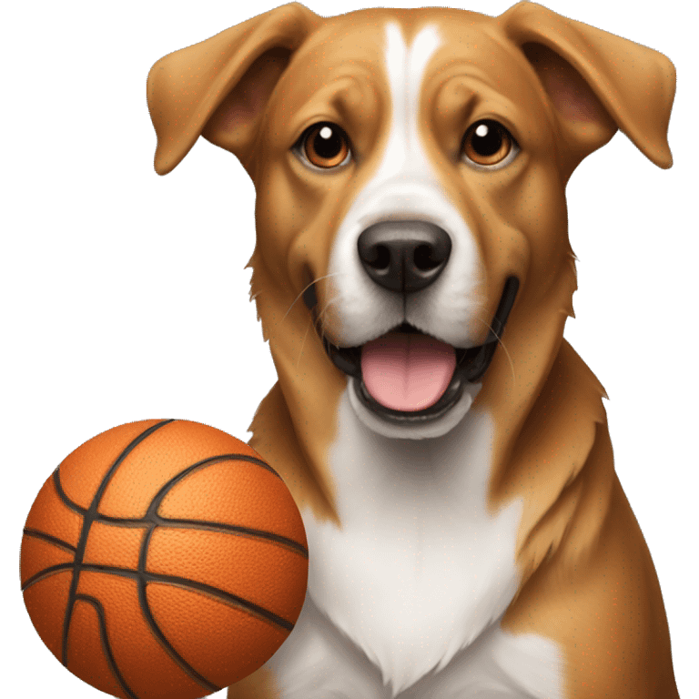 dog with basketball emoji