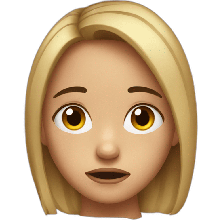 Upset girl  emoji