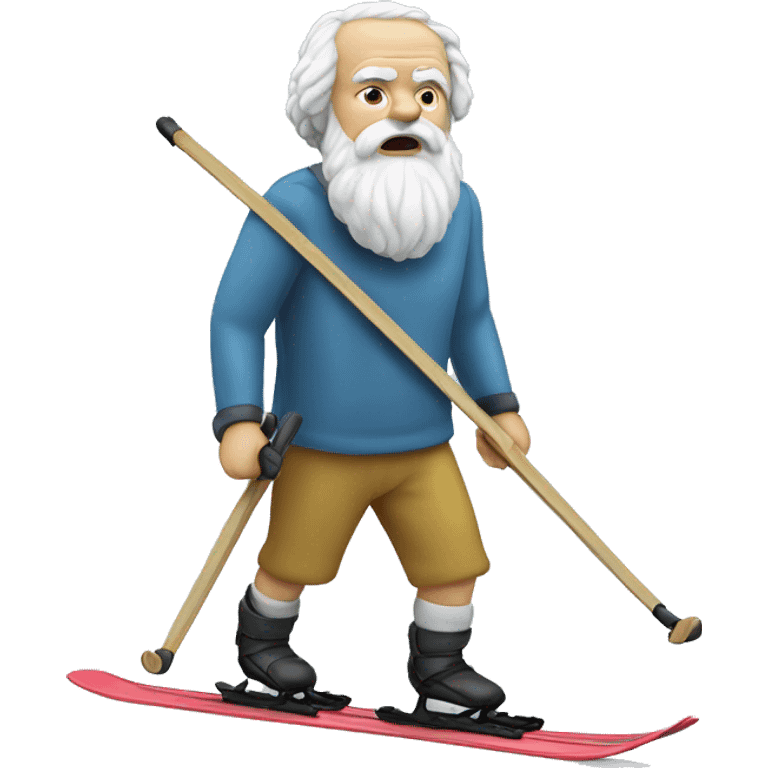 Socrates on skis  emoji