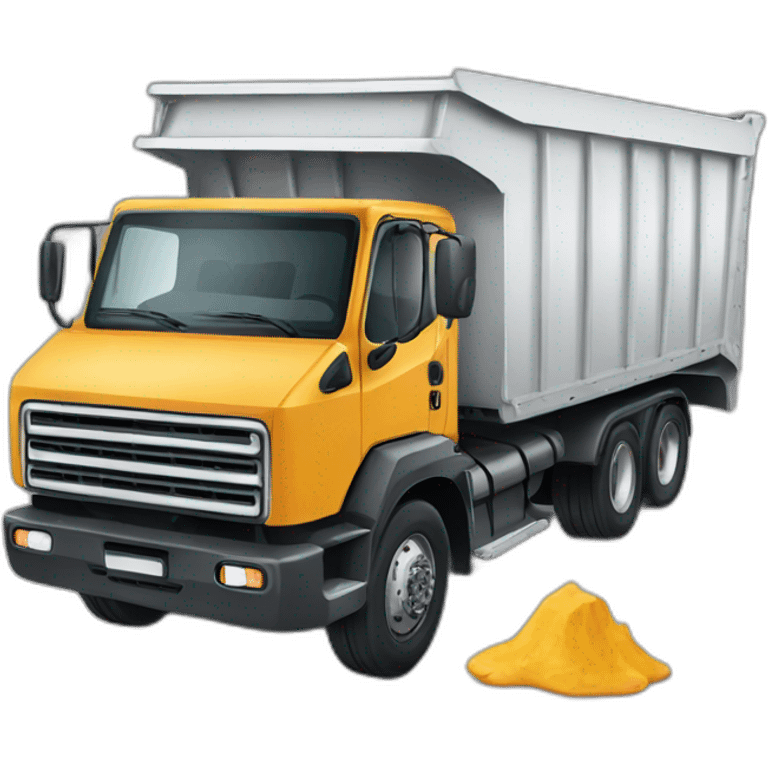 european dump-semi truck emoji