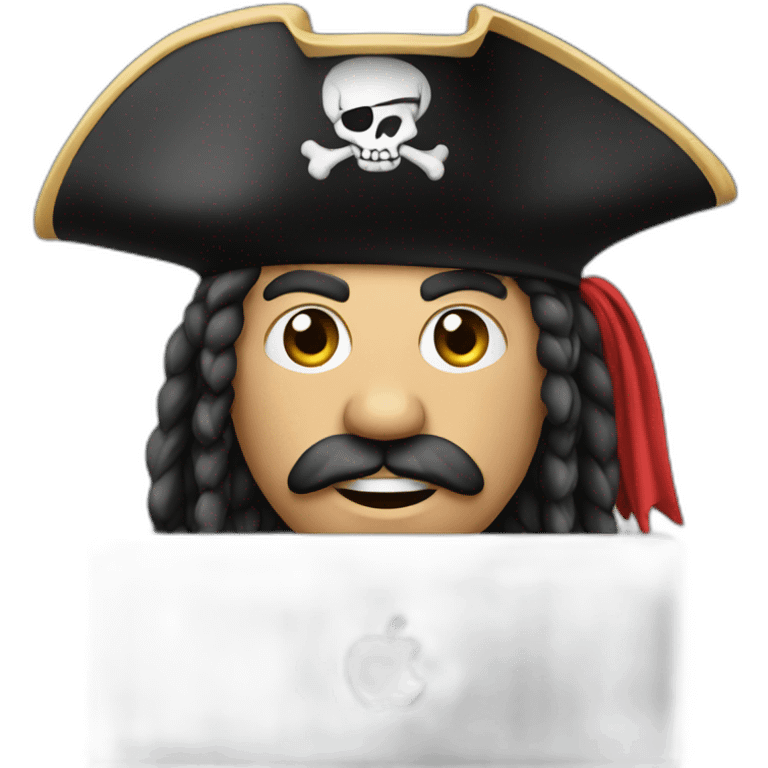 pirate on computer emoji