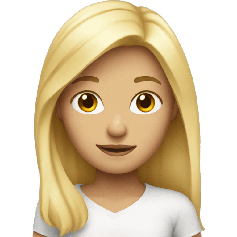 blond with emoji