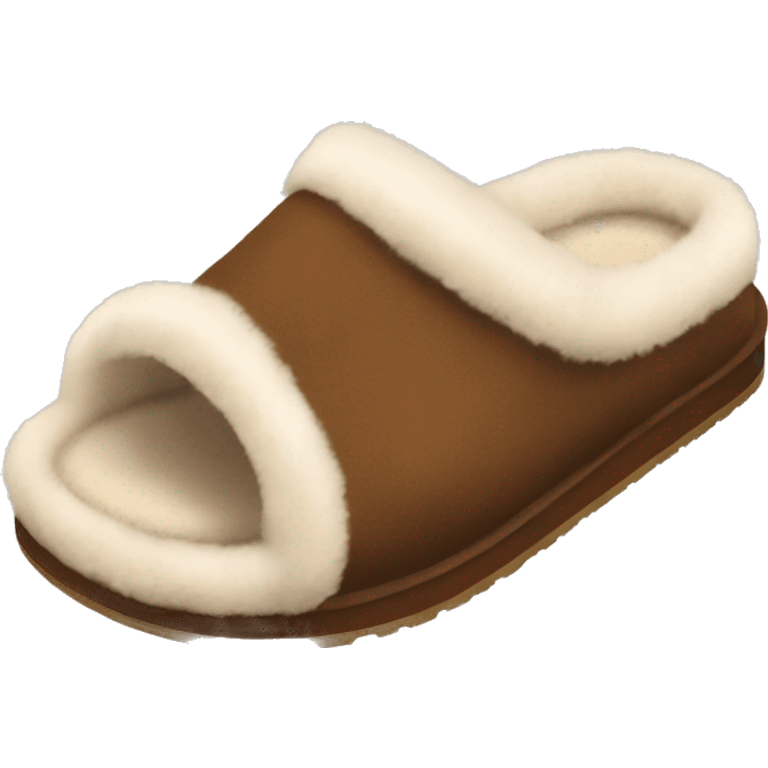 Brown Ugg slides emoji