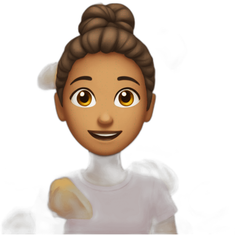 Girl on bread emoji