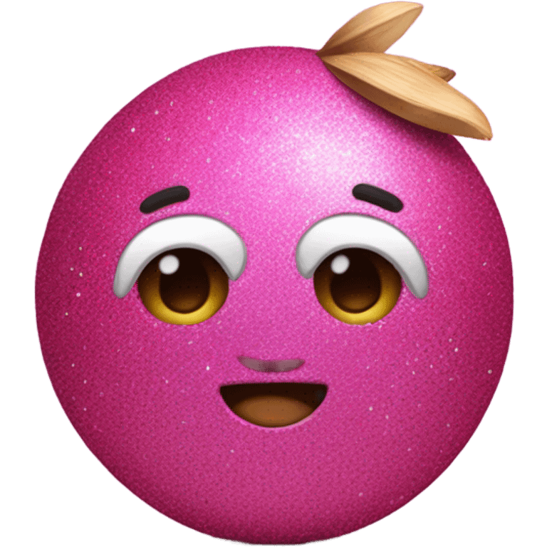 Full Pink coconut with glitter emoji