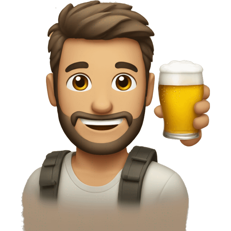 Hombre con una cerveza  emoji