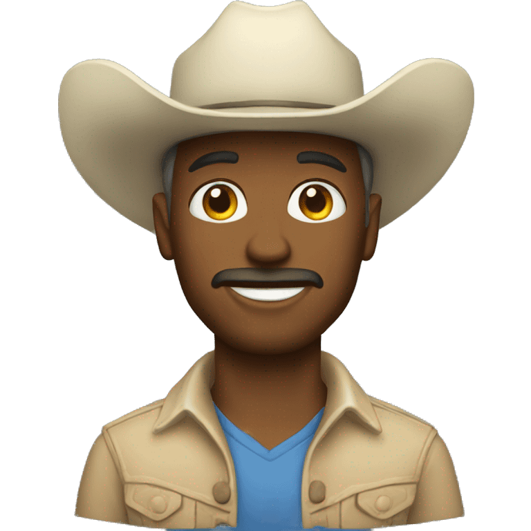 White cowboy with bleu eyes emoji