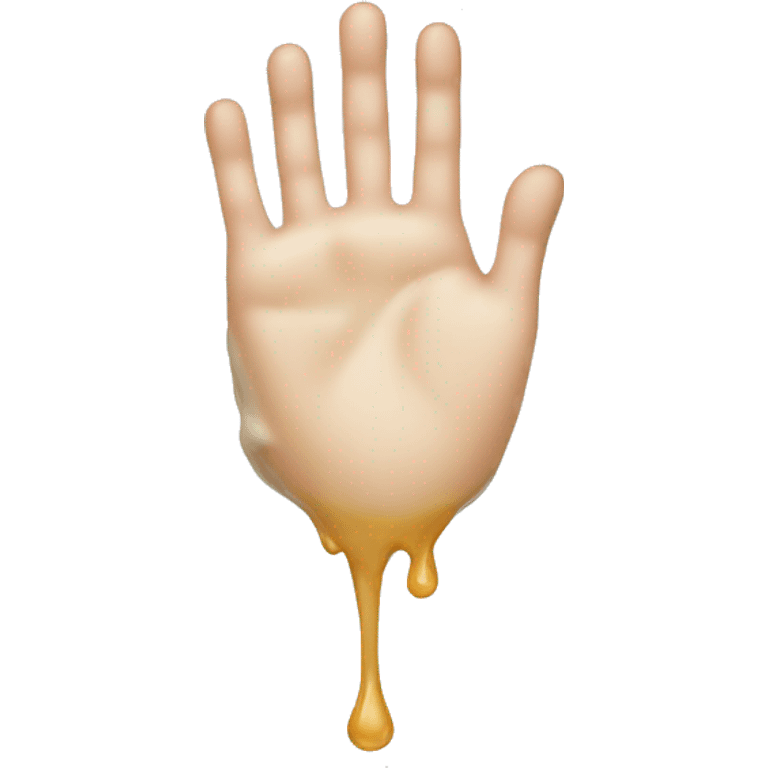 milk dripping off hand emoji