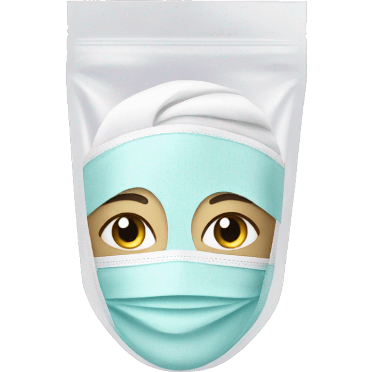 Skin care mask in a bag emoji