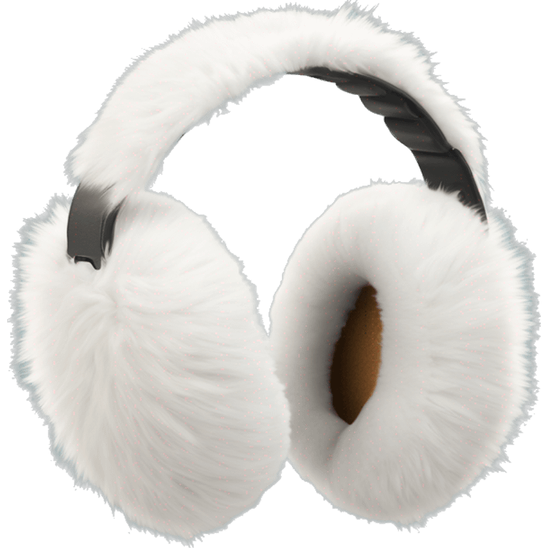 Realistic earmuffs white fur emoji