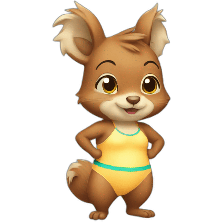 Squirrel in swimsuit emoji