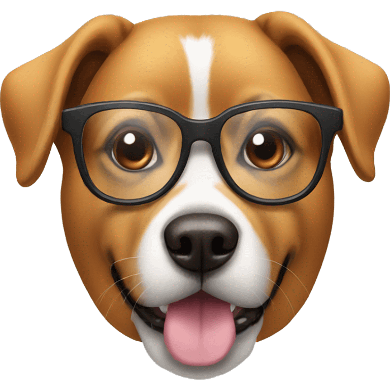 Dog with glasses  emoji