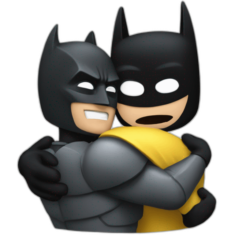 Batman hugging android emoji